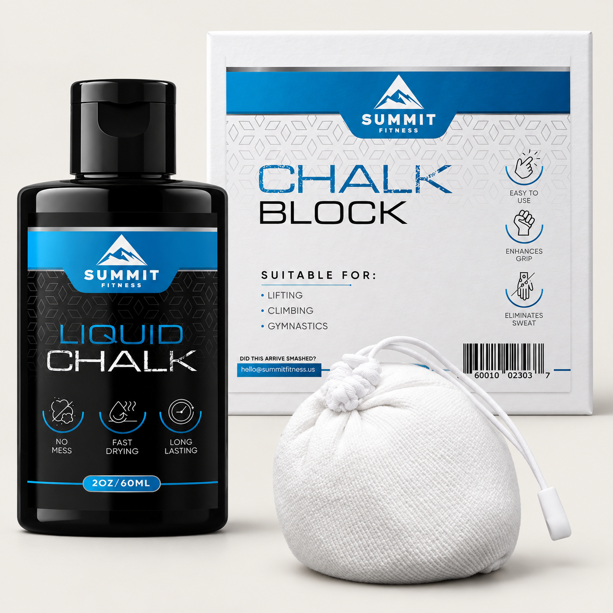 Summit Fitness liquid, powder and block chalk bundle