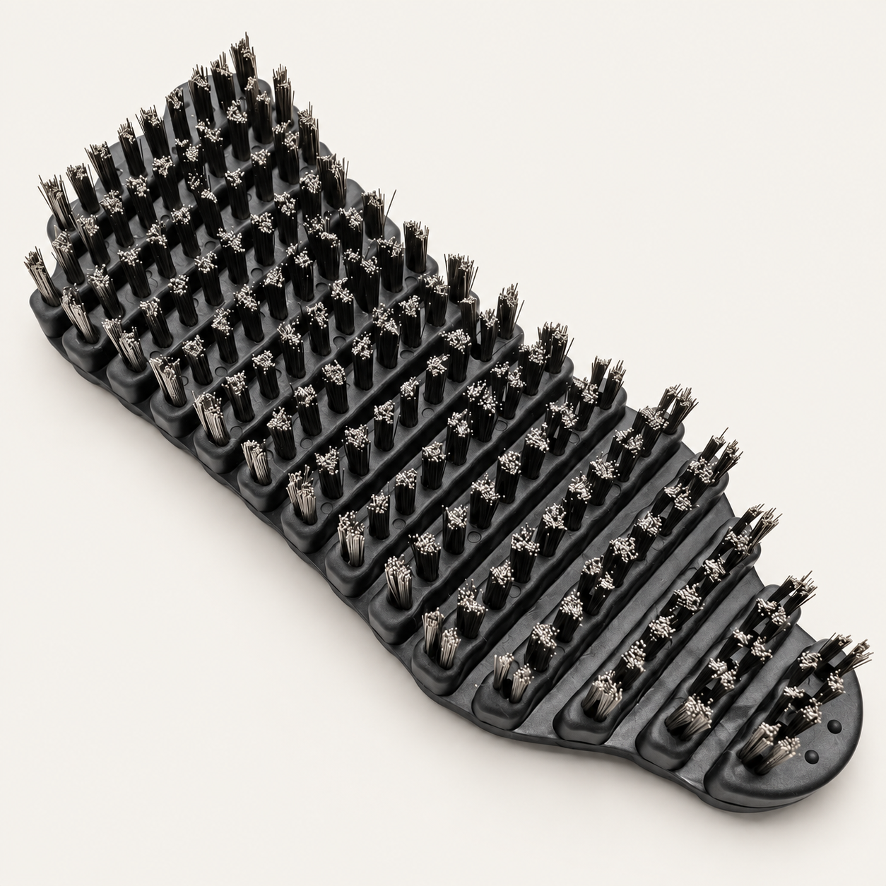 Front view of the Summit Fitness stainless steel barbell brush