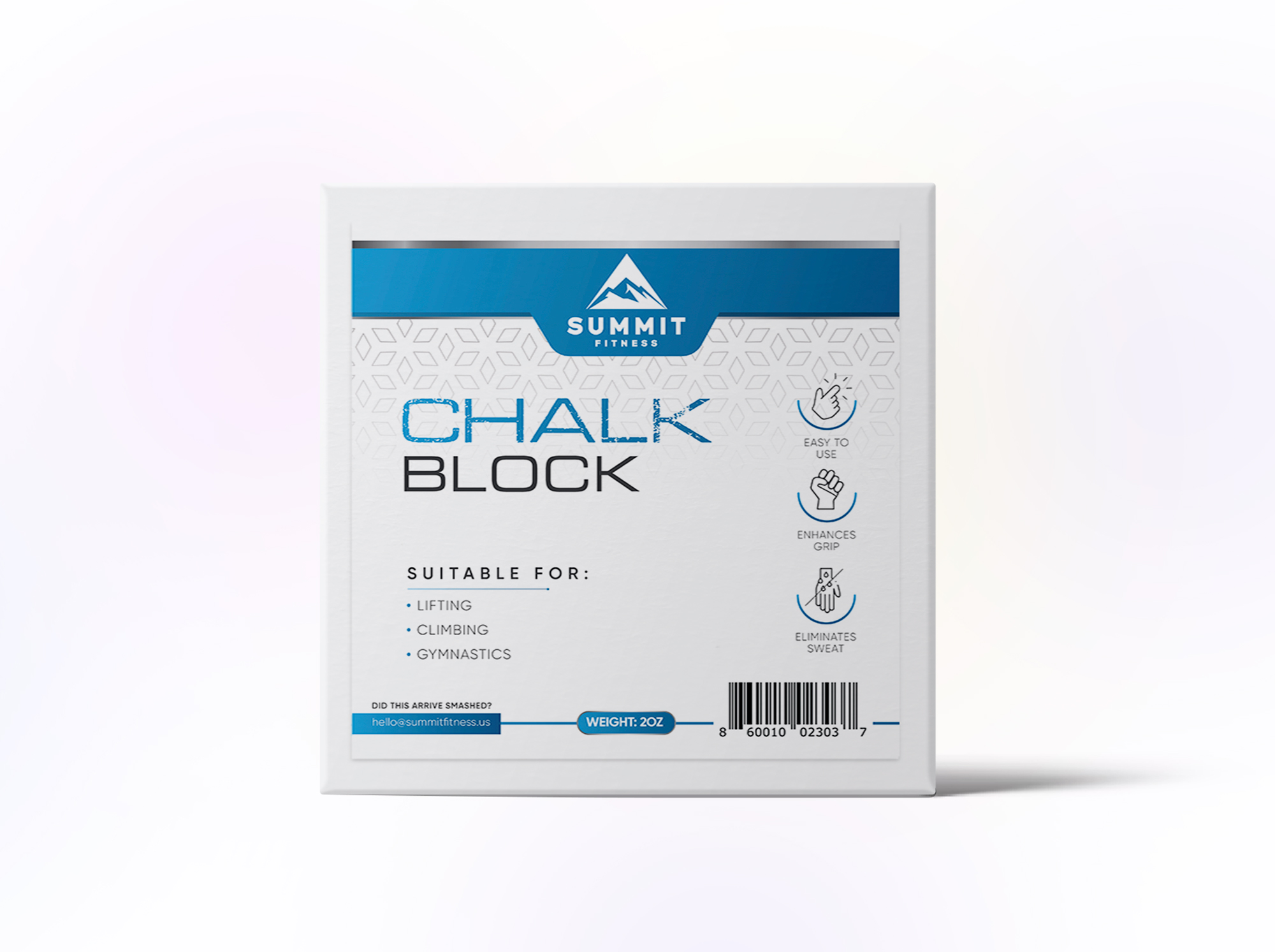 Summit Fitness 2 oz chalk block packaging
