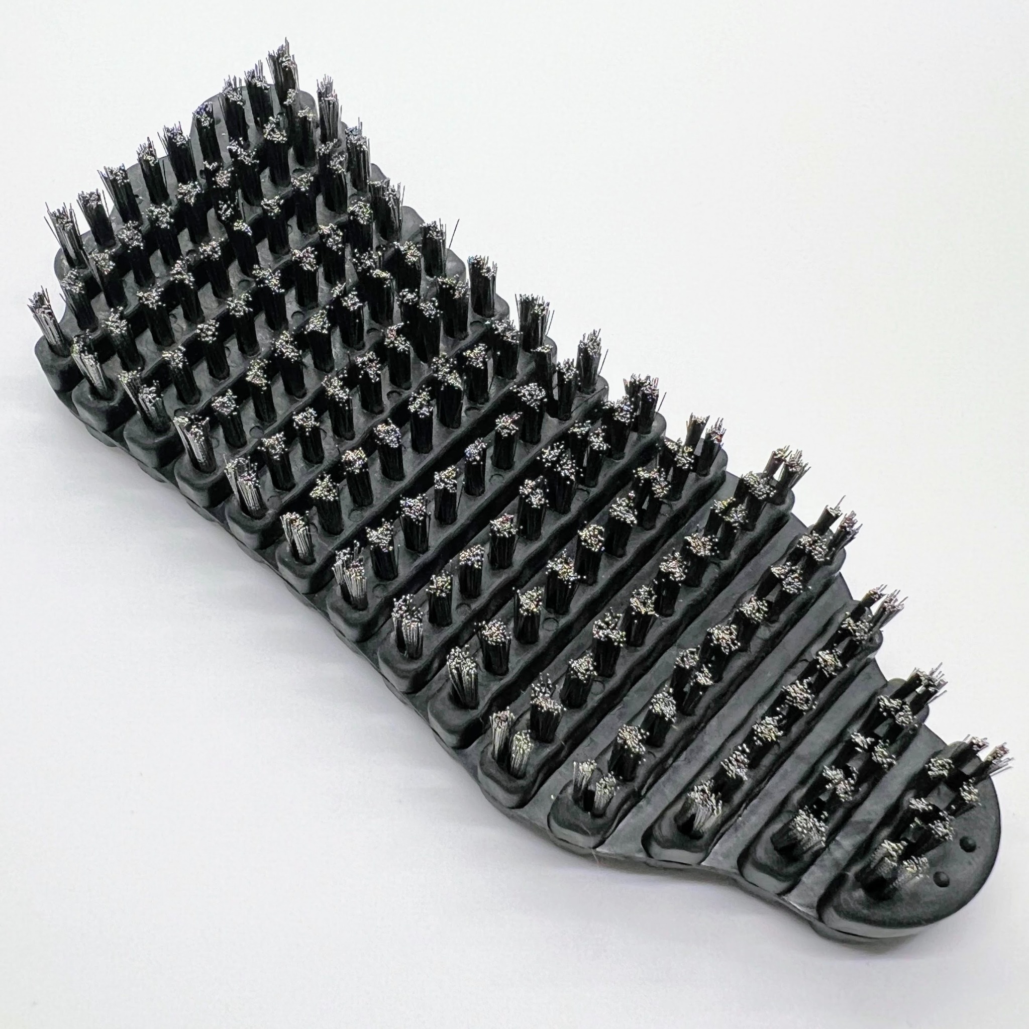 Front view of the Summit Fitness stainless steel barbell brush